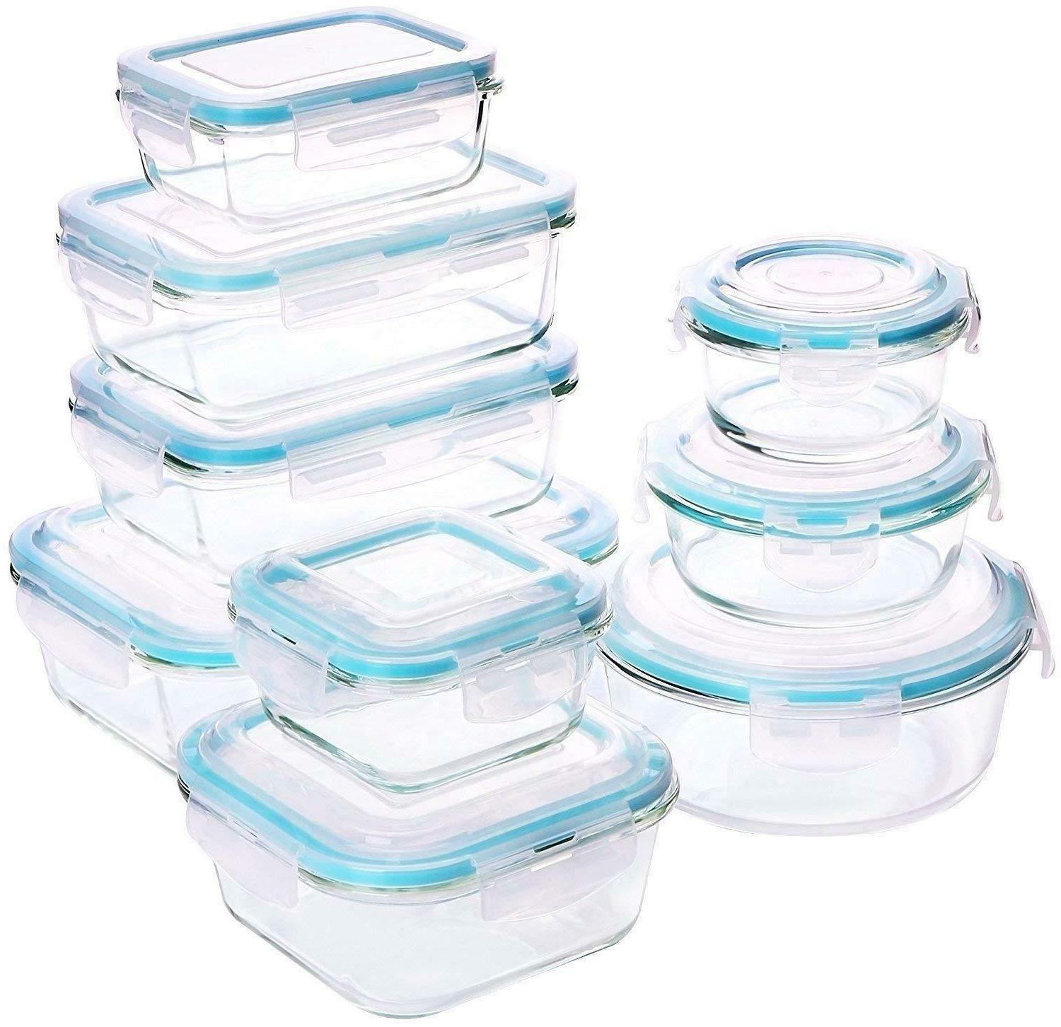 Glass Tupperware Set Containers Compartment Food Safe 